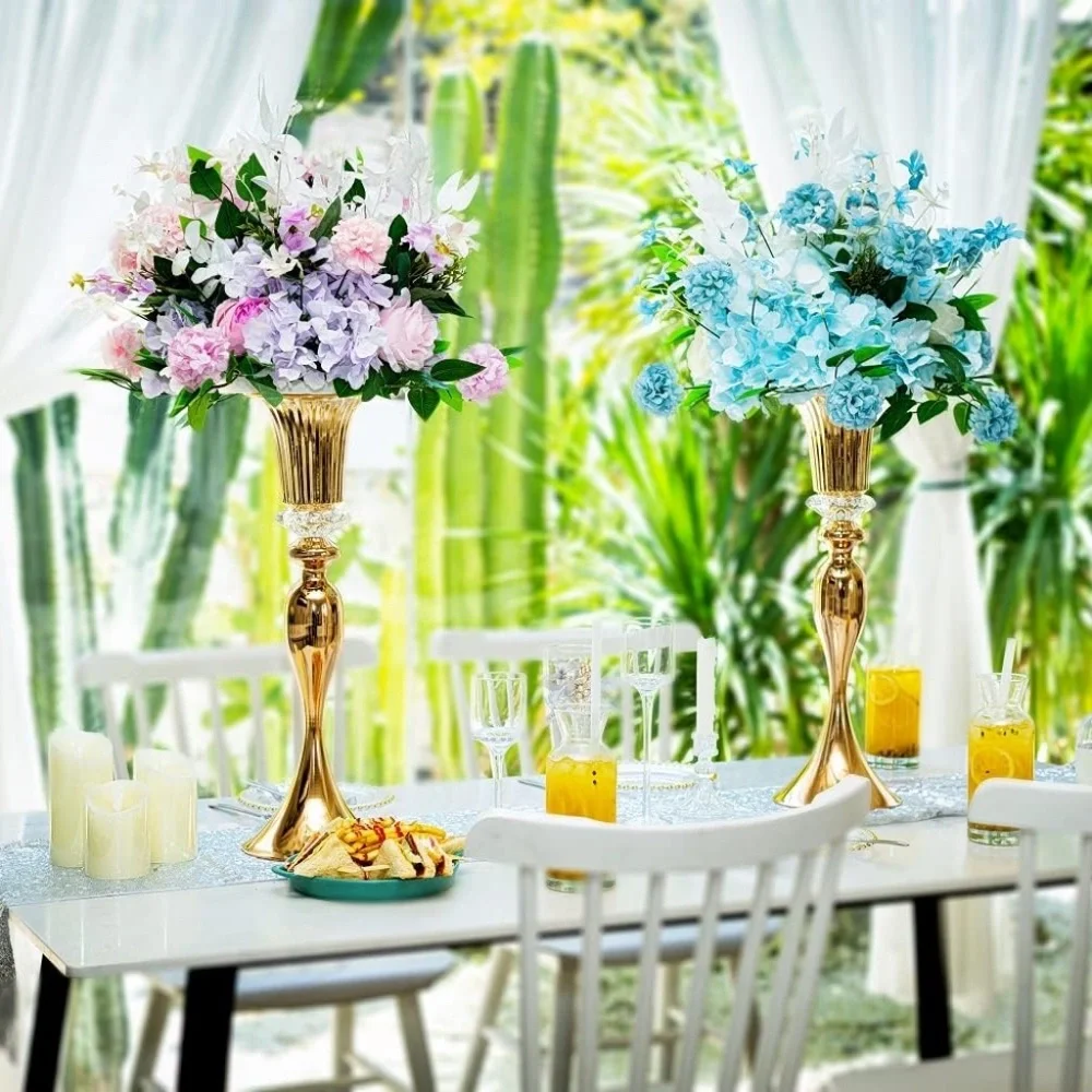 22in Gold Vases for Centerpieces